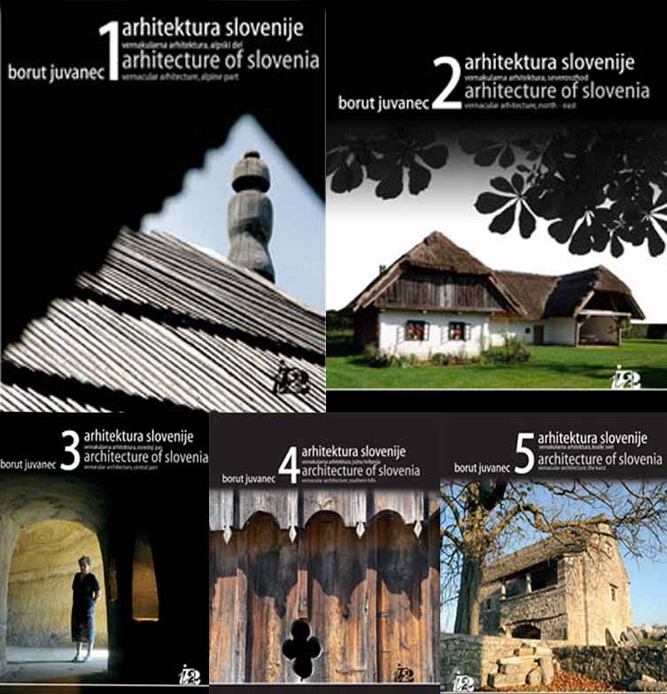 Arhitektura Slovenije. Komplet 5 knjig