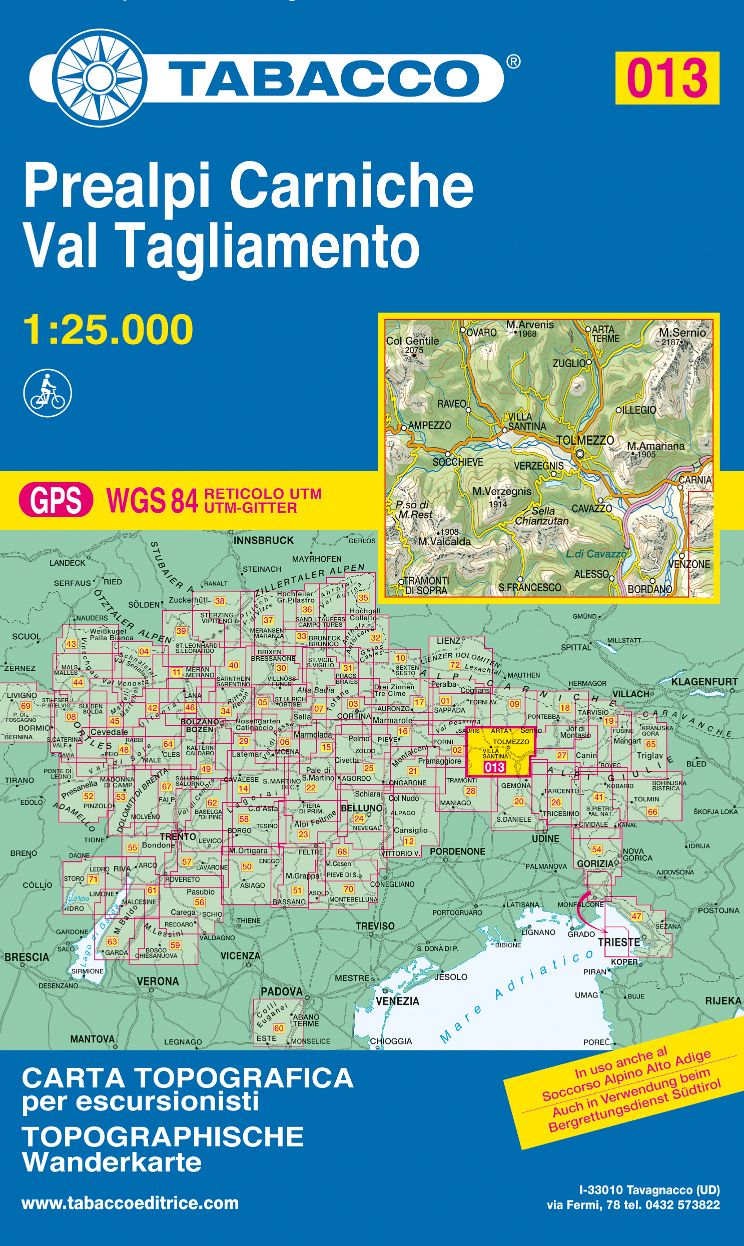 TABACCO 13. Prealpi Carniche Val Tagliamento