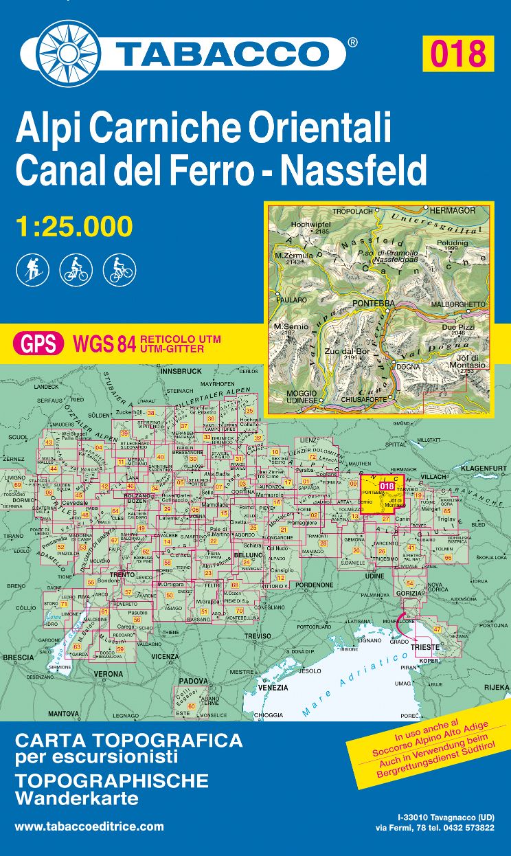 TABACCO 18. Alpi Carniche Orientali, Canal Del Ferro – Nassfeld