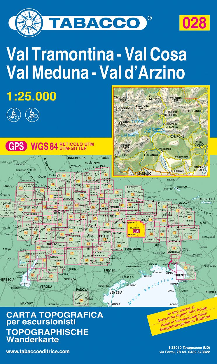 TABACCO 28. Val Tramontina, Val Cosa, Val Meduna, Val d’Arzino