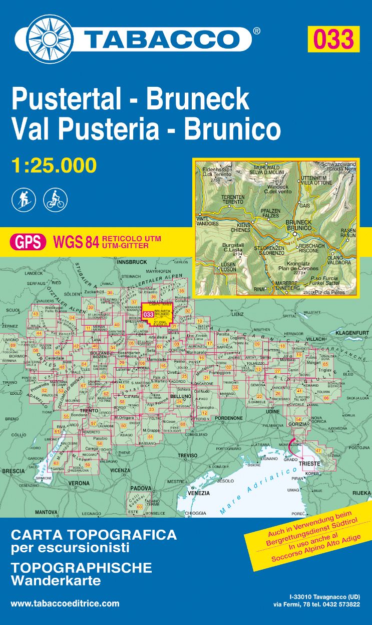 TABACCO 33. Val Pusteria, Brunico / Pustertal, Bruneck
