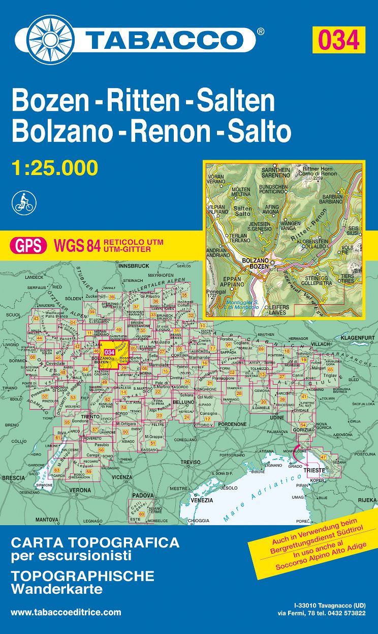 TABACCO 34. Bolzano, Renon, Salto / Bozen, Ritten, Salten