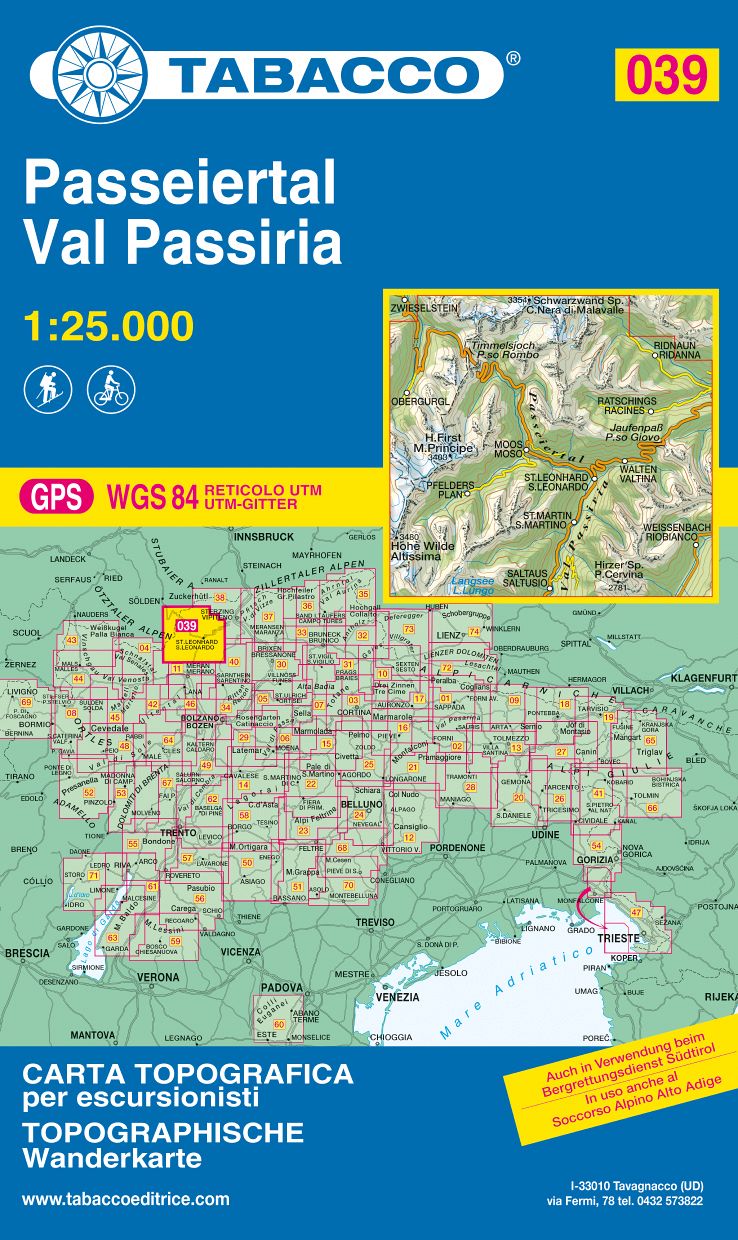 TABACCO 39. Val Passiria / Passeiertal