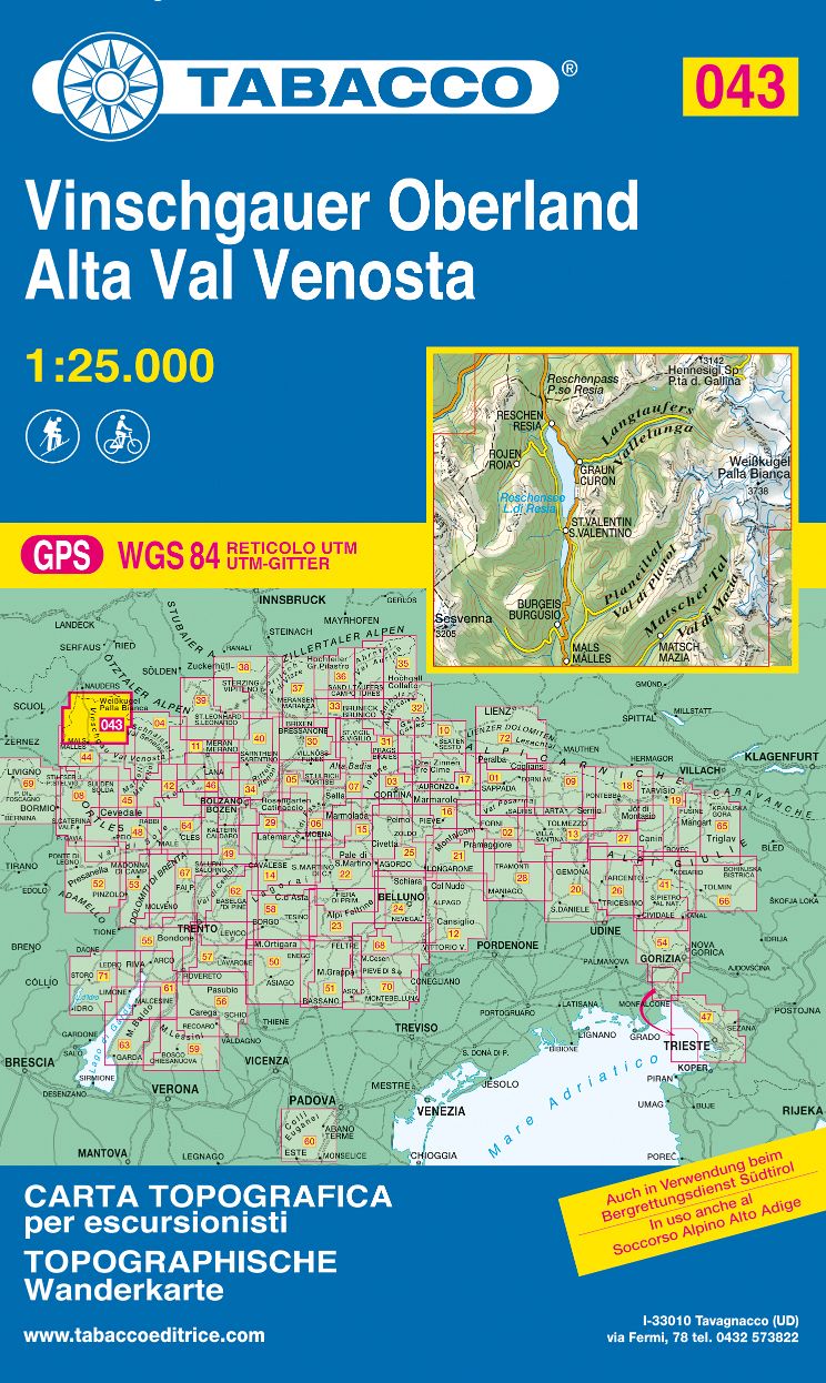 TABACCO 43. Alta Val Venosta / Vinschgauer Oberland