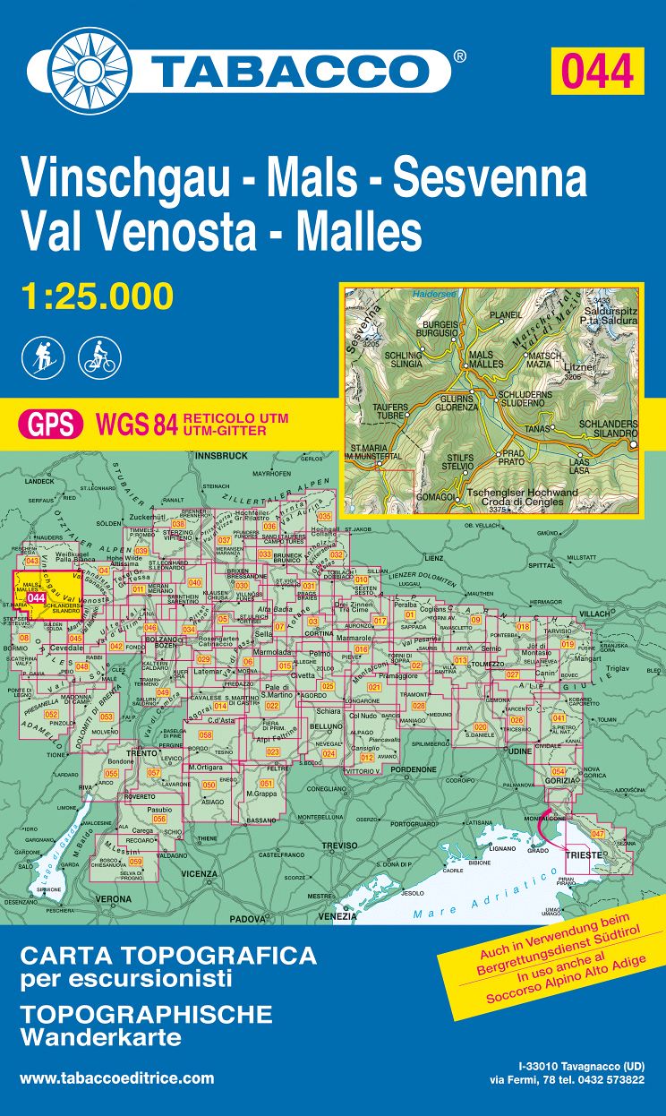 TABACCO 44. Val Venosta, Malles / Vinschgau, Mals, Sesvenna