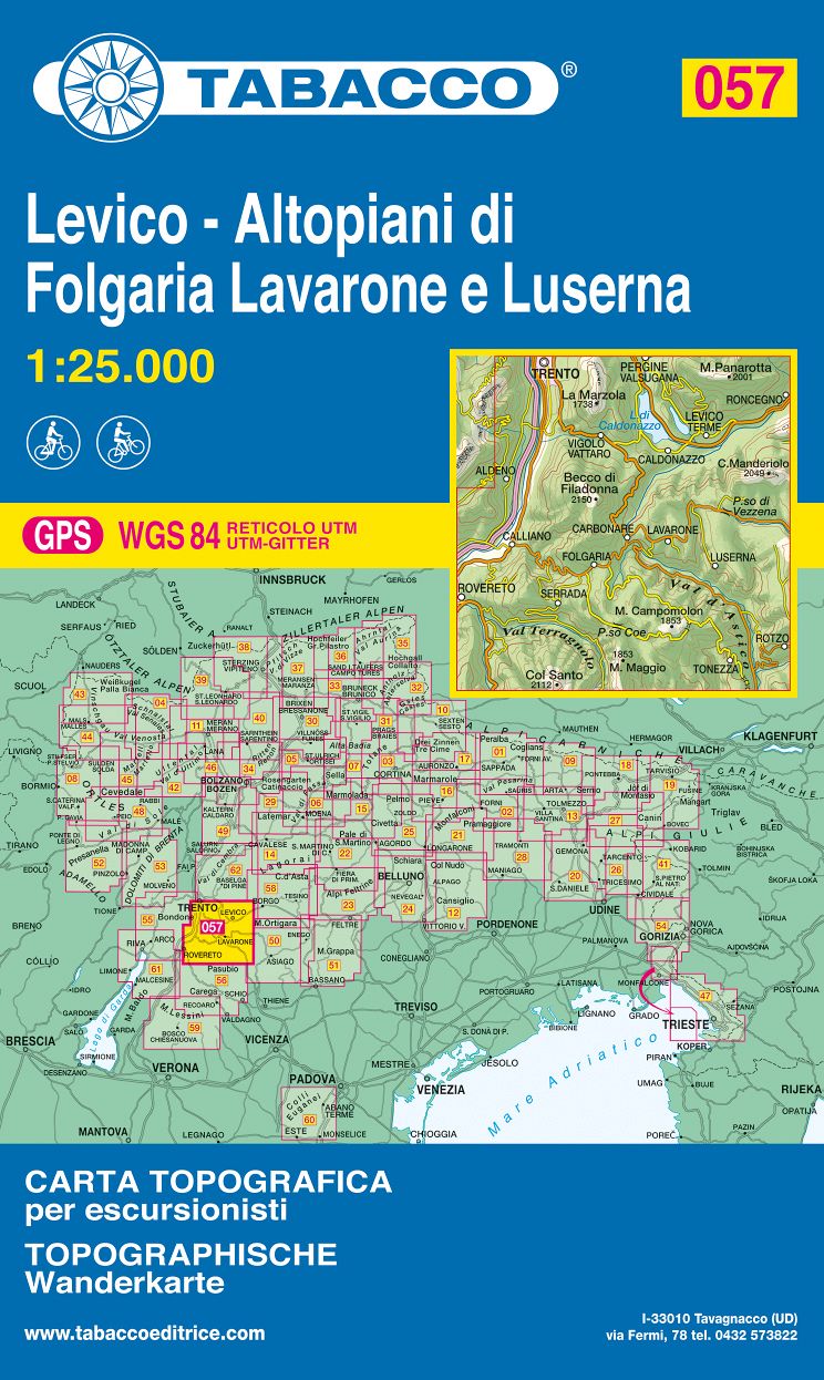TABACCO 57. Levico, Altopiani di Folgaria Lavarone e Luserna