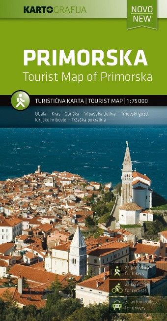 Primorska 1:75.000, turistična karta