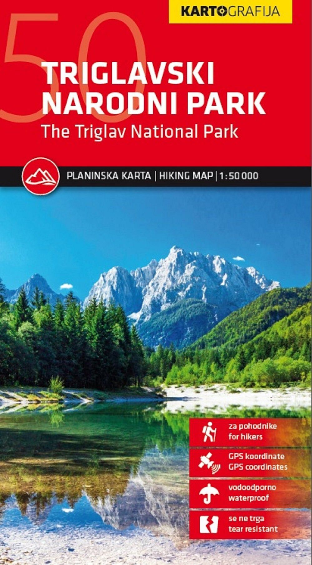 Triglavski narodni park 1:50.000, planinska karta