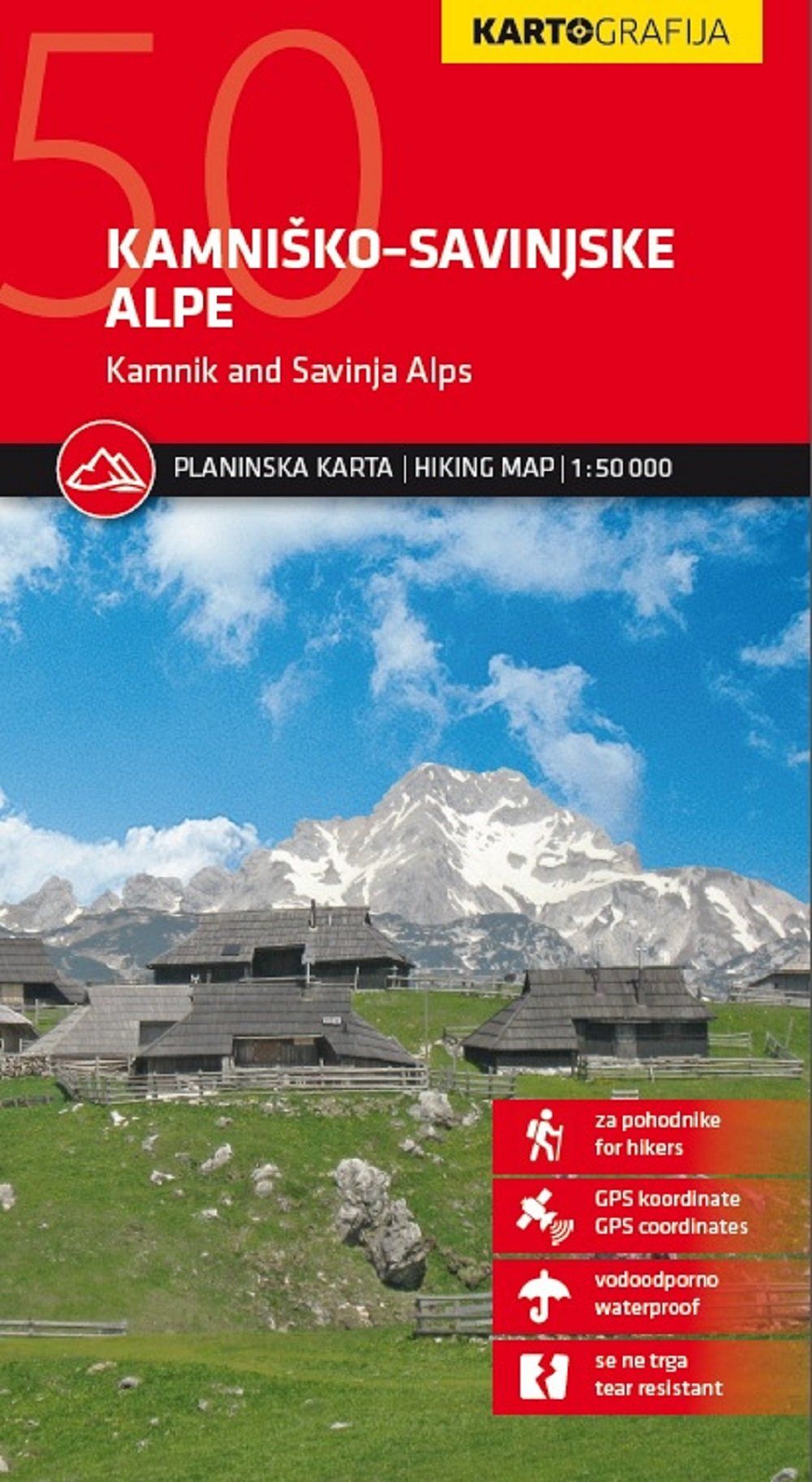 Kamniško-Savinjske Alpe 1:50.000, planinska karta