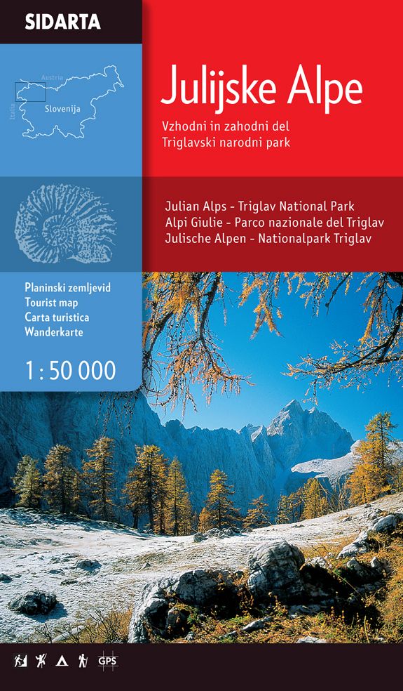Julijske Alpe vzhodni in zahodni del, Triglavski narodni park 1:50.000, planinska karta