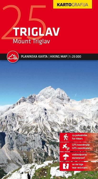 Triglav 1:25.000, planinska karta