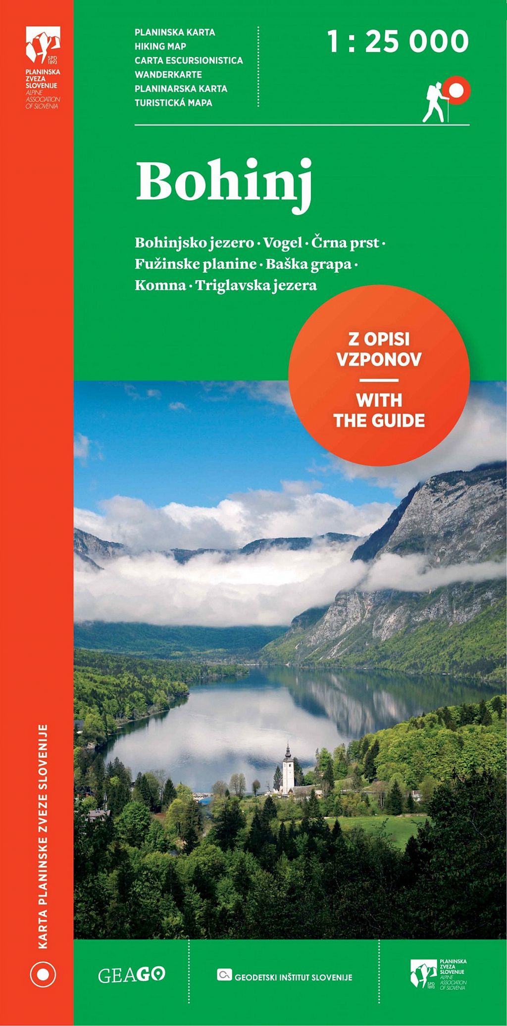 Bohinj 1:25.000, planinska karta