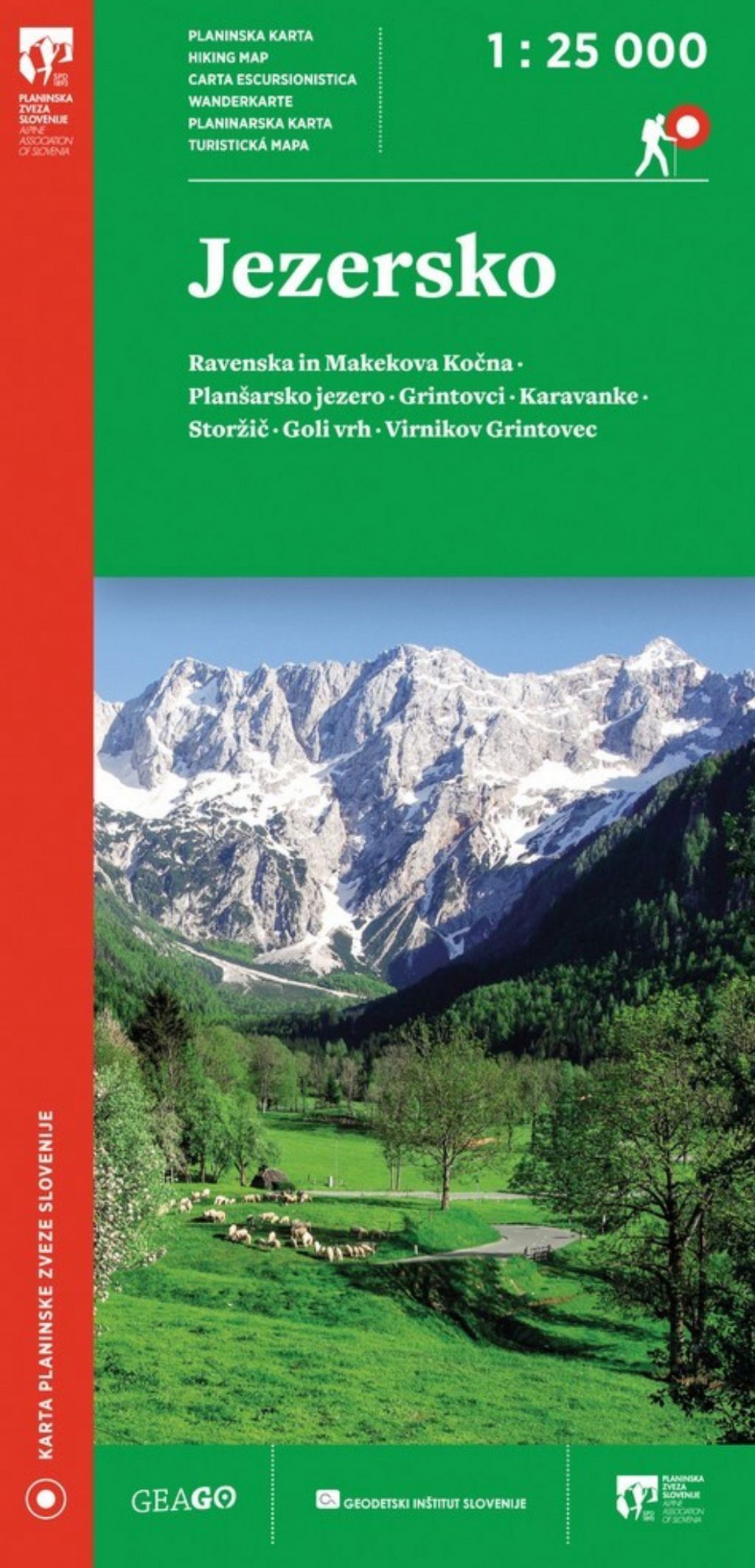 Jezersko, planinska karta