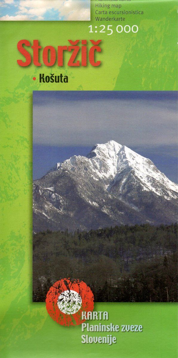 Storžič, Košuta 1:25.000, planinska karta