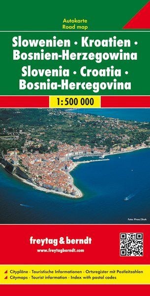 Slovenia, Croazia, Bosnia-Erzegovina 1:500 000, carta stradale