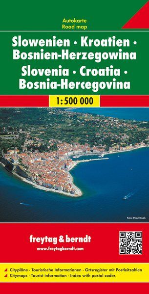 Slovenia, Croazia, Bosnia-Erzegovina 1:500 000, carta stradale