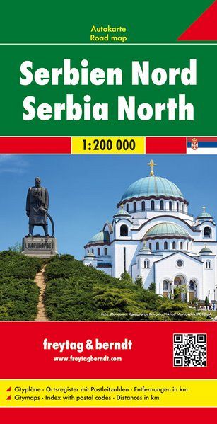 Serbia del Nord 1:200.000, carta stradale