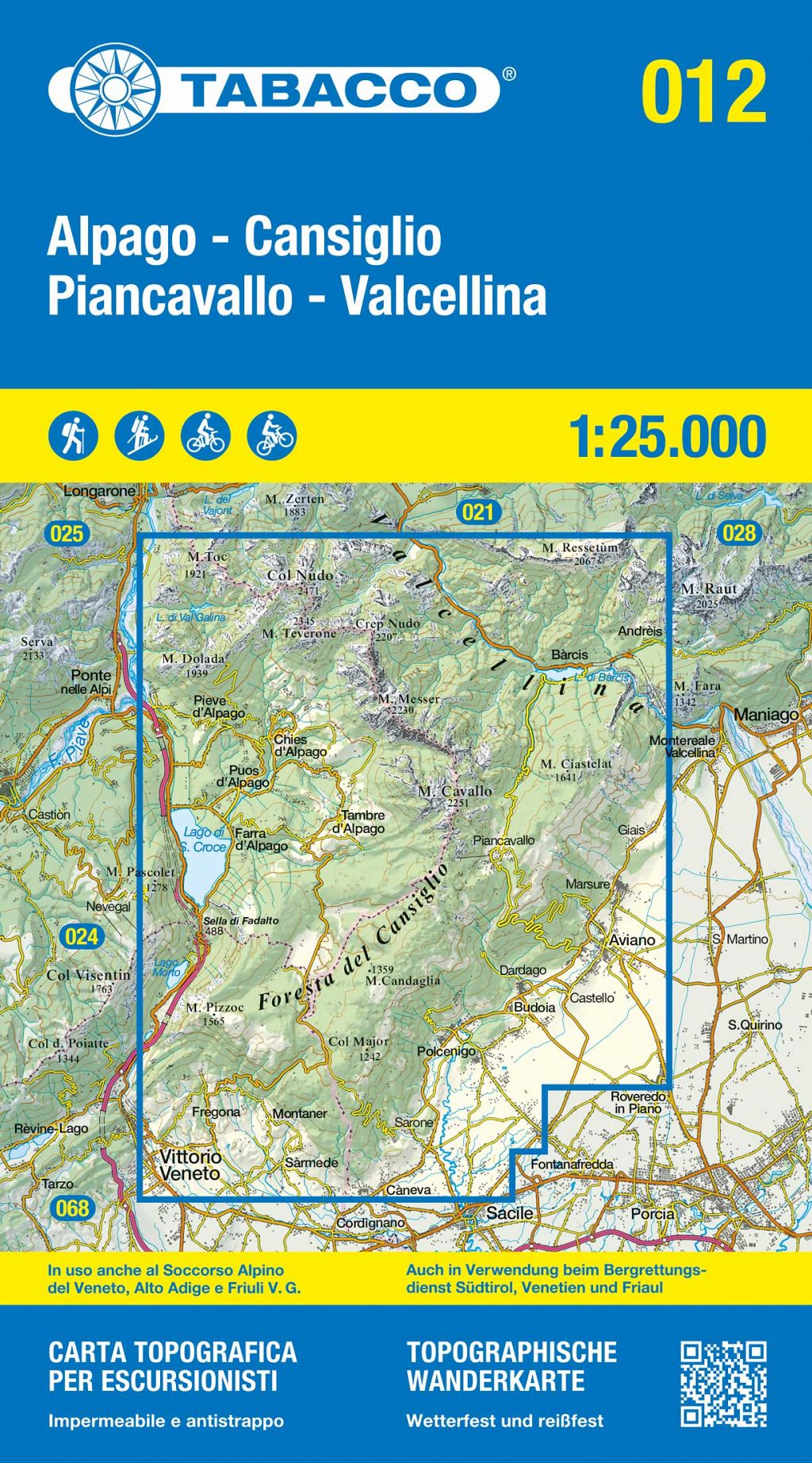TABACCO 12. Alpago, Cansiglio, Piancavallo, Valcellina
