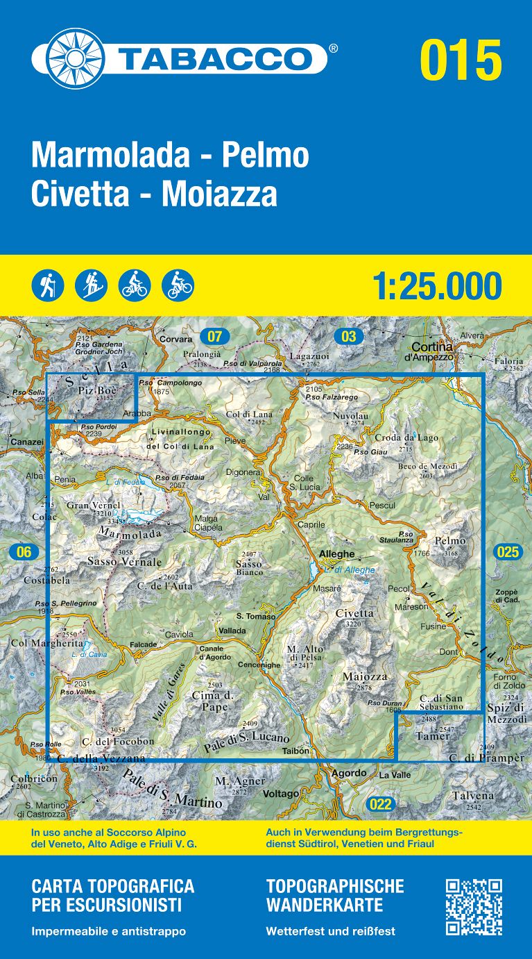TABACCO 15. Marmolada – Pelmo, Civetta – Moiazza