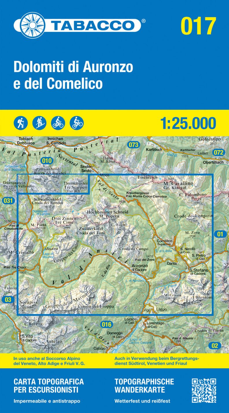 TABACCO 17. Dolomiti di Auronzo e del Comelico