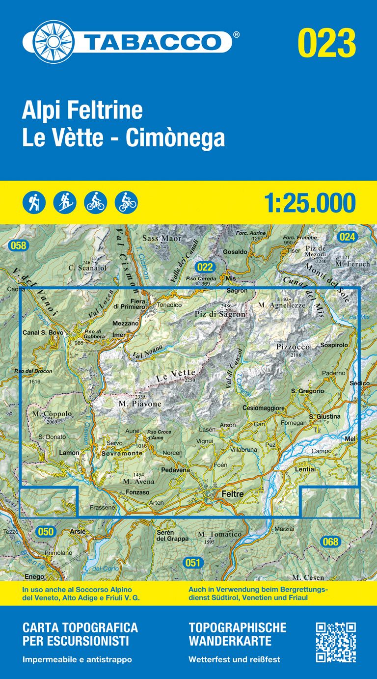 TABACCO 23. Alpi Feltrine Le Vètte, Cimònega