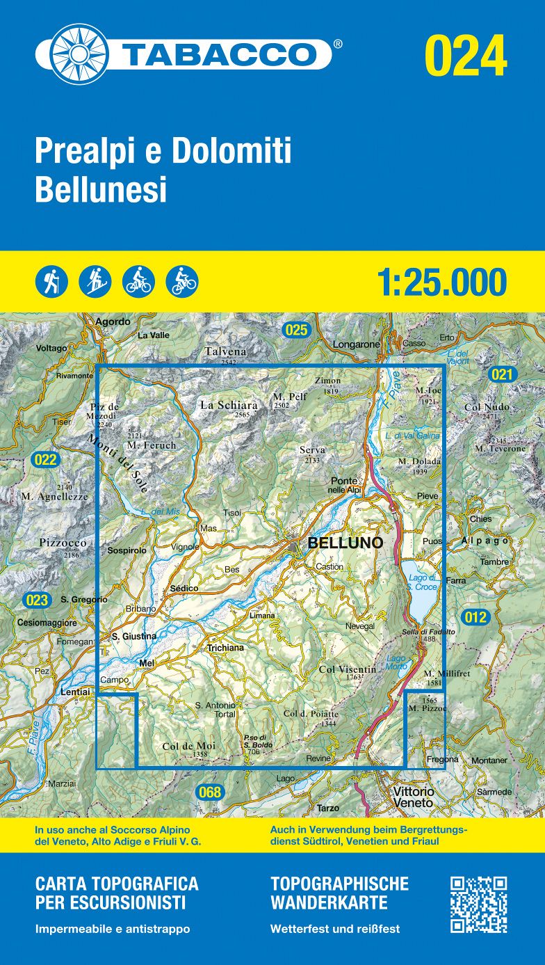 TABACCO 24. Prealpi e Dolomiti Bellunesi