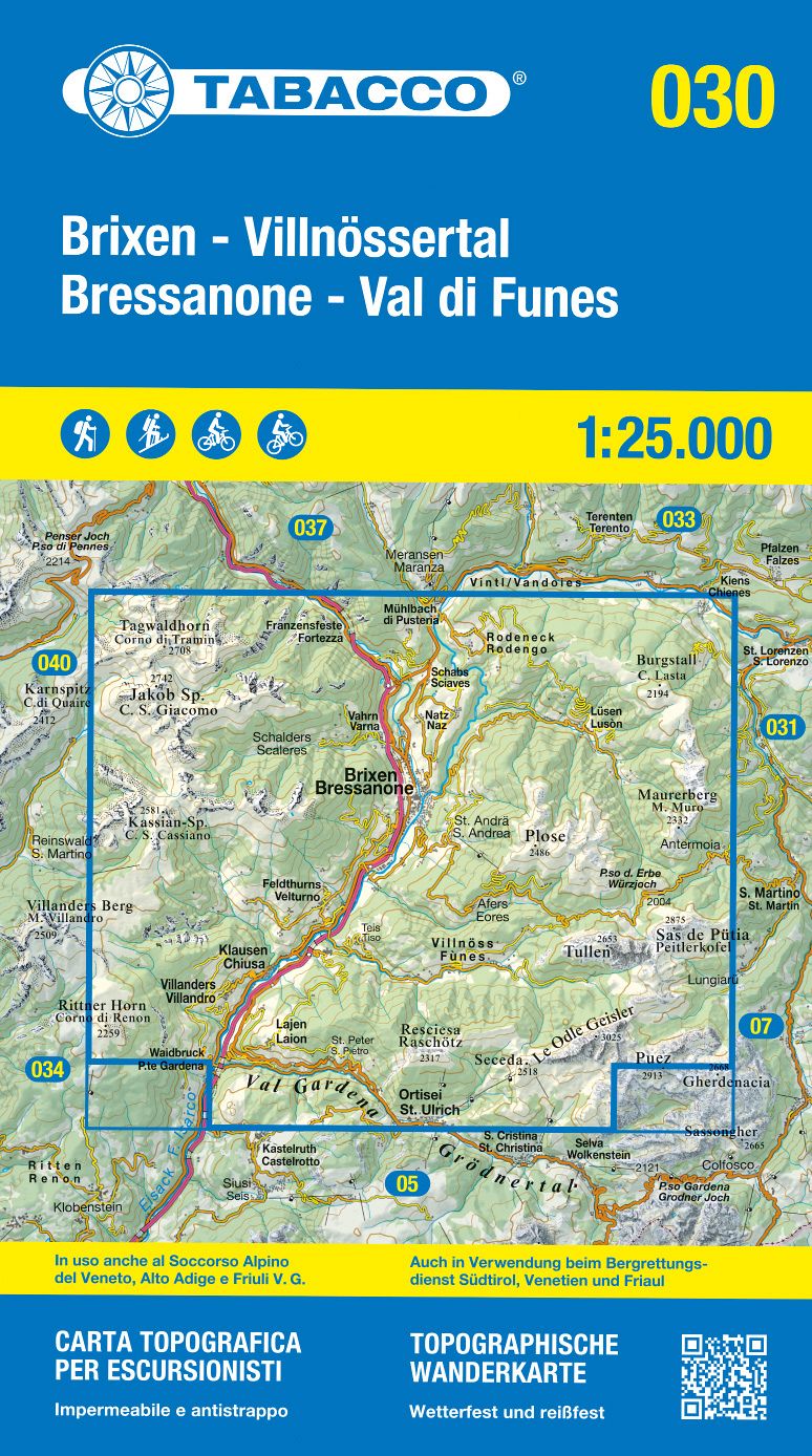 TABACCO 30. Bressanone, Val di Funes / Brixen, Villnössertal
