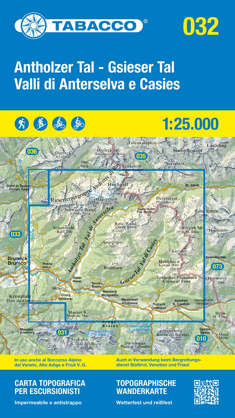 TABACCO 32. Valli di Anterselva e Casies / Antholzer Tal, Gsieser Tal