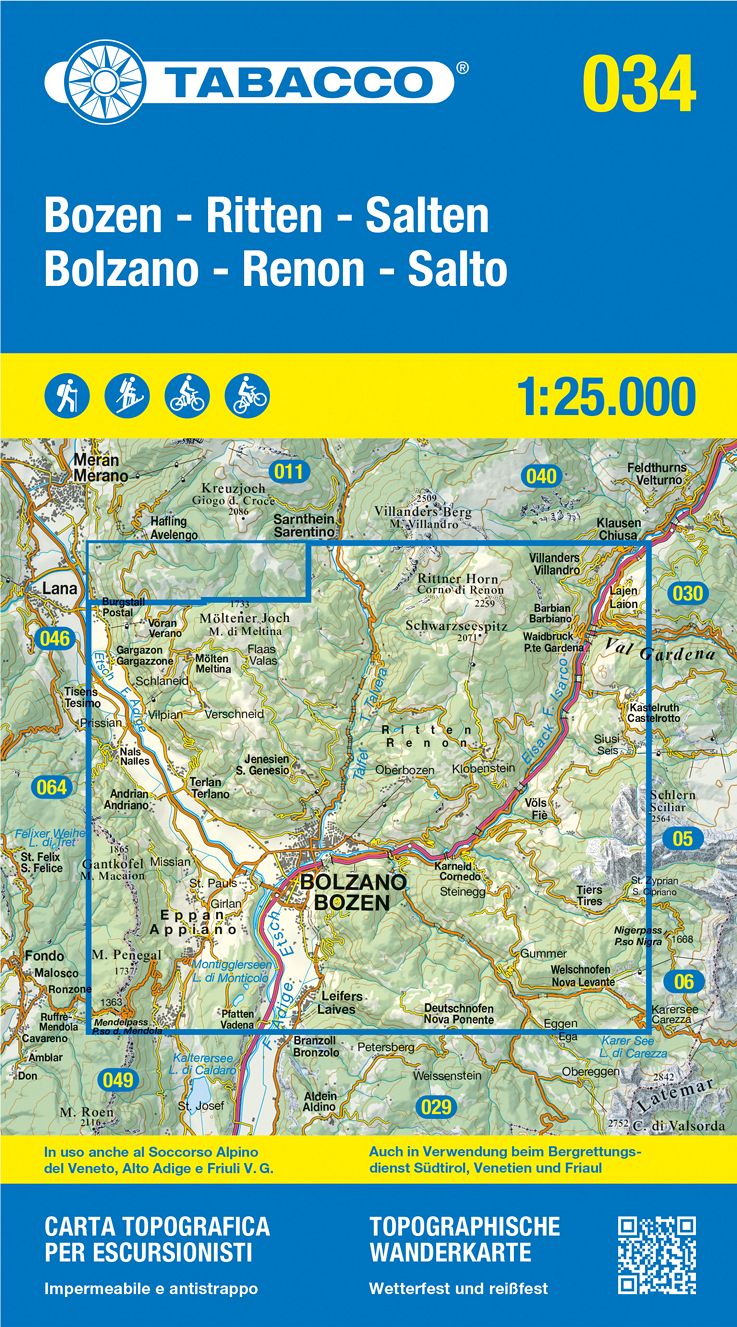 TABACCO 34. Bolzano, Renon, Salto / Bozen, Ritten, Salten