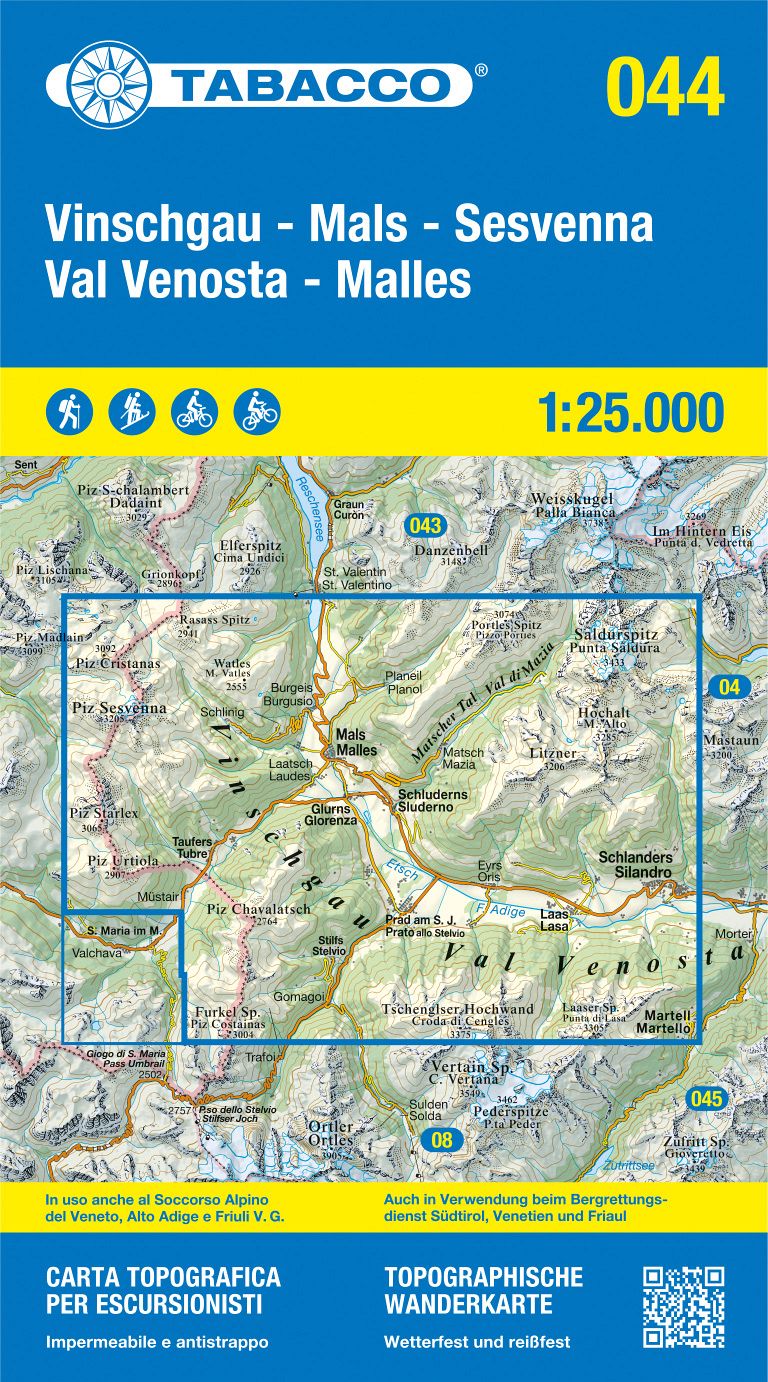 TABACCO 44. Val Venosta, Malles / Vinschgau, Mals, Sesvenna