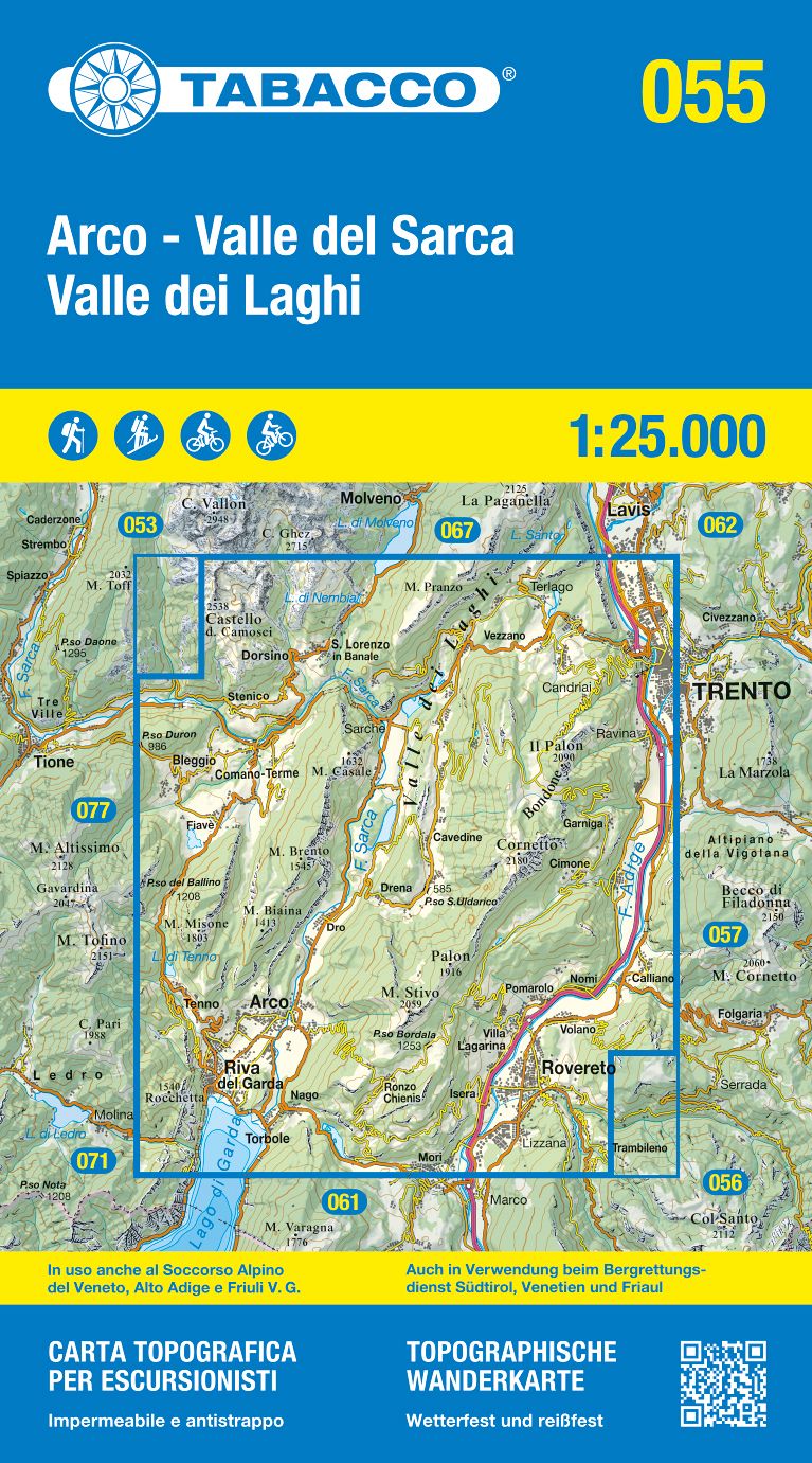 TABACCO 55. Arco, Valle del Sarca, Valle dei Laghi