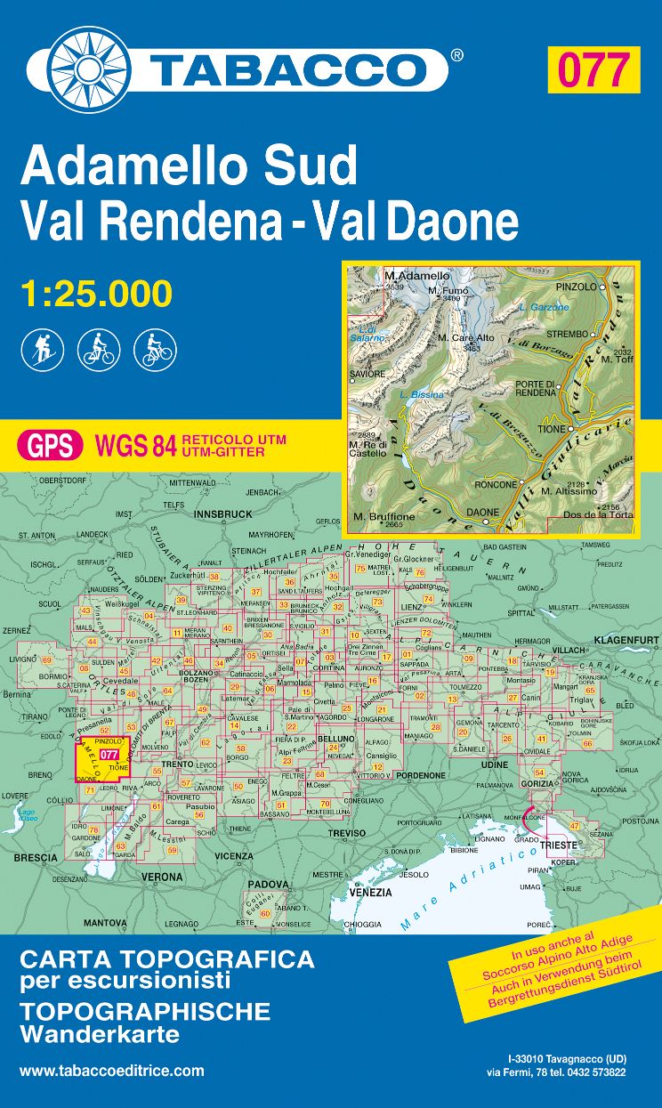 TABACCO 77. Adamello Sud, Val Rendena, Val Daone