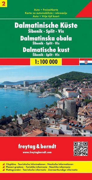 Costa Dalmata n.2, carta stradale e turistica
