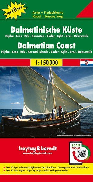 Costa dalmata, carta stradale e turistica