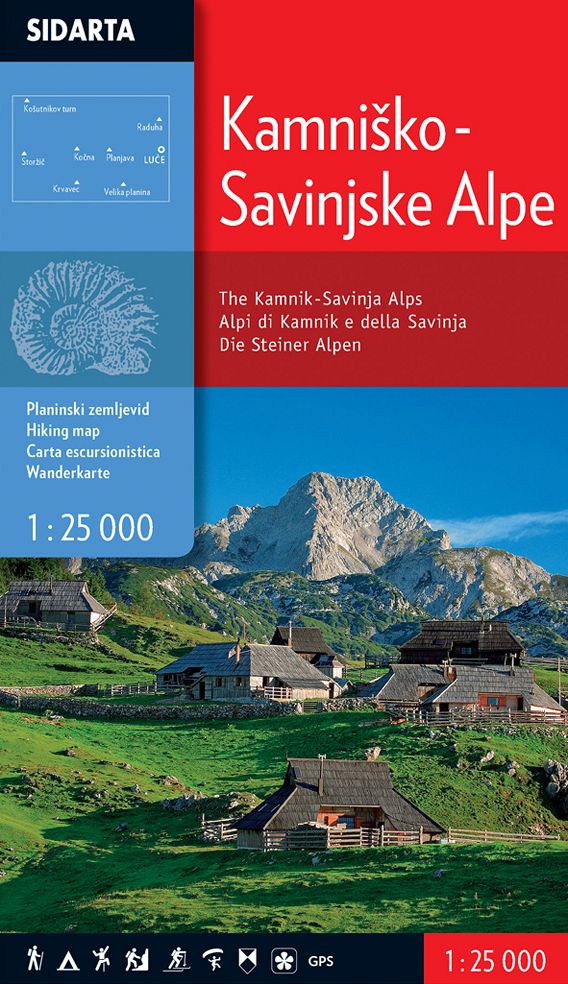 Kamniško-Savinjske Alpe, carta escursionistica