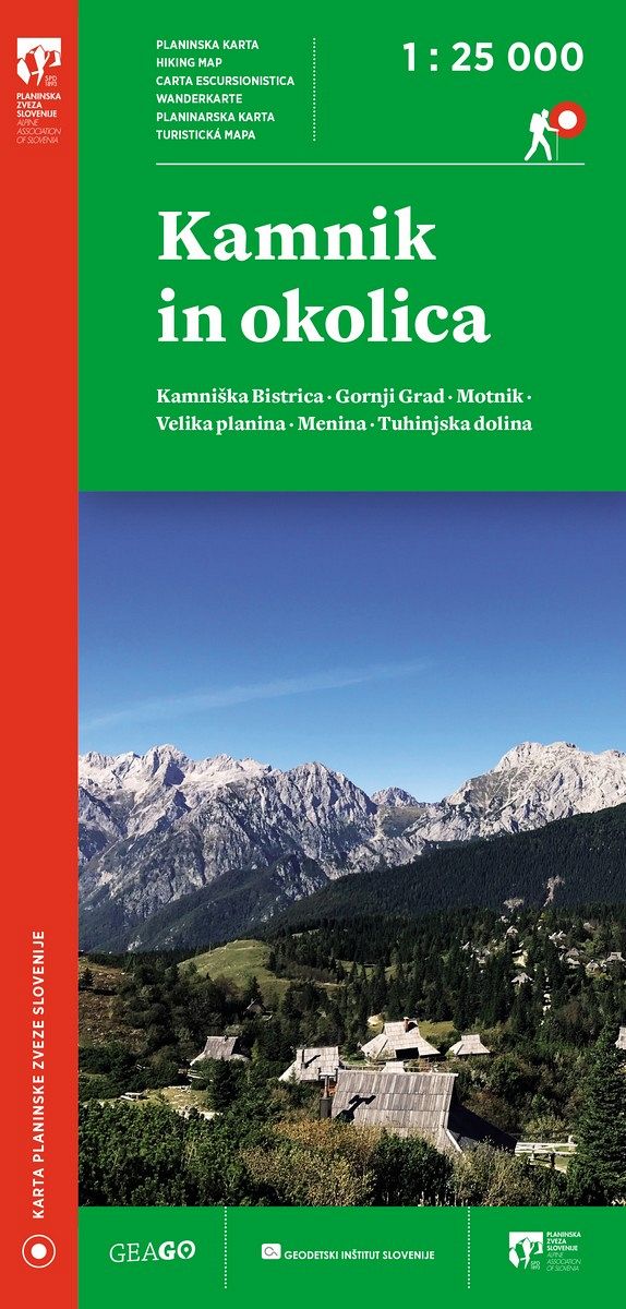 Kamnik in okolica, carta escursionistica