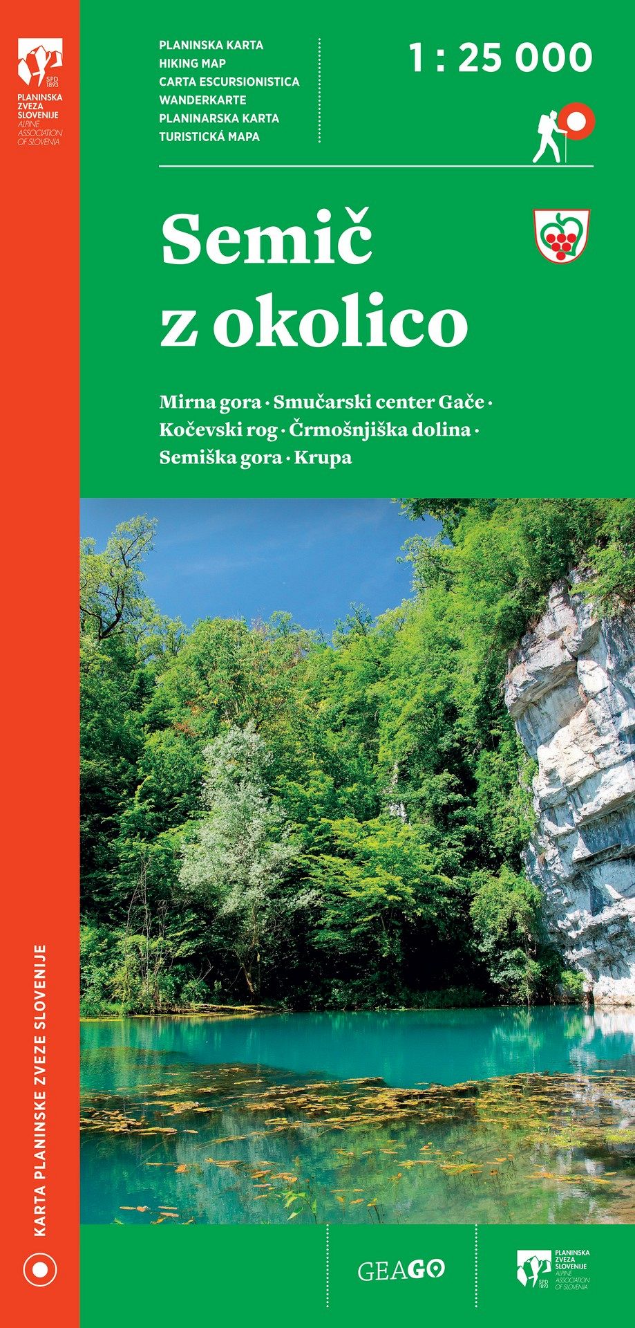 Semič z okolico, carta escursionistica