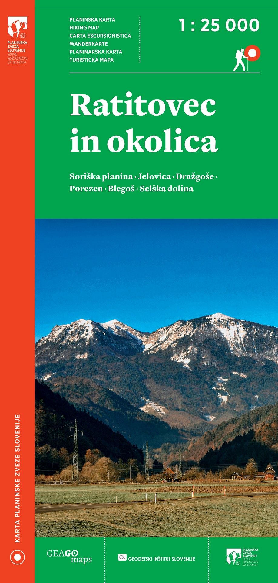 Ratitovec in okolica, carta escursionistica