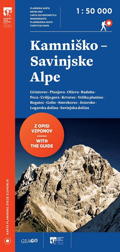 Kamniško – Savinjske Alpe, carta escursionistica