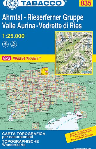 TABACCO 35. Valle Aurina, Vedrette di Ries / Ahrntal, Rieserferner Gruppe