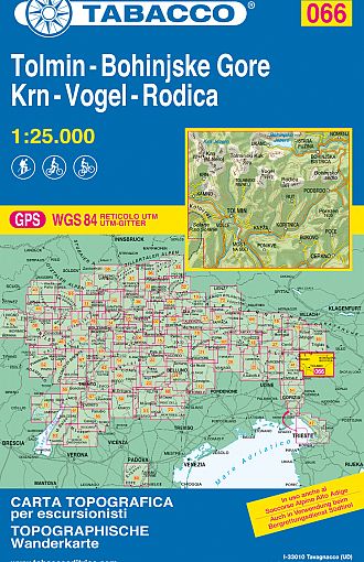 TABACCO 66. Tolmin, Bohinjske Gore, Krn, Vogel, Rodica