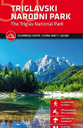 Triglavski narodni park 1:50.000, planinska karta