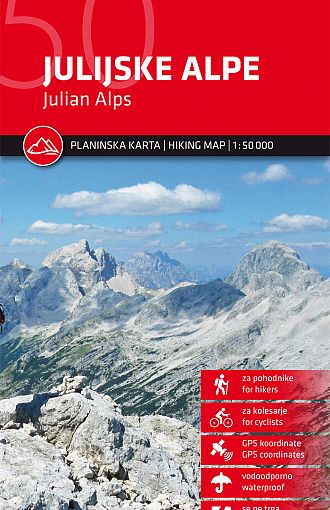 Julijske Alpe 1:50.000, planinska karta