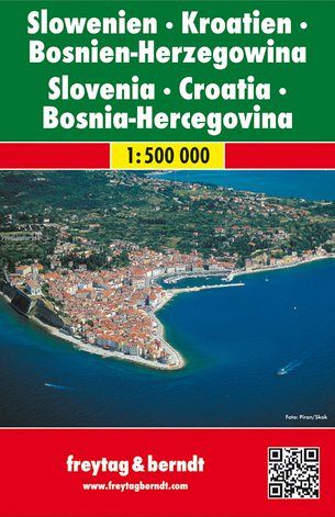 Slovenia, Croazia, Bosnia-Erzegovina 1:500 000, carta stradale