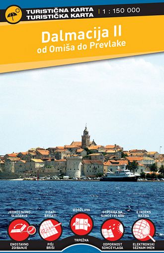 Dalmacija II 1:150.000, turistična karta