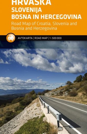 Hrvaška, Slovenija, Bosna in Hercegovina 1:500.000, avtokarta