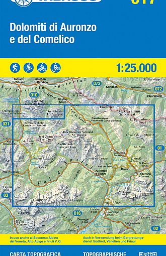 TABACCO 17. Dolomiti di Auronzo e del Comelico