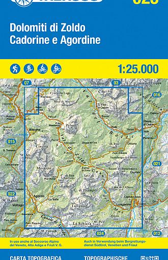 TABACCO 25. Dolomiti di Zoldo Cadorine e Agordine