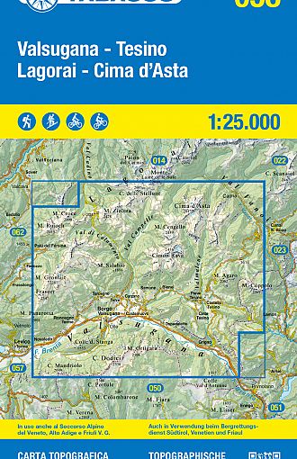 TABACCO 58. Valsugana, Tesino, Lagorai, Cima d’Asta