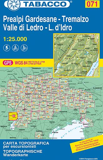 TABACCO 71. Prealpi Gardesane, Tremalzo, Valle di Ledro, L. d’Idro